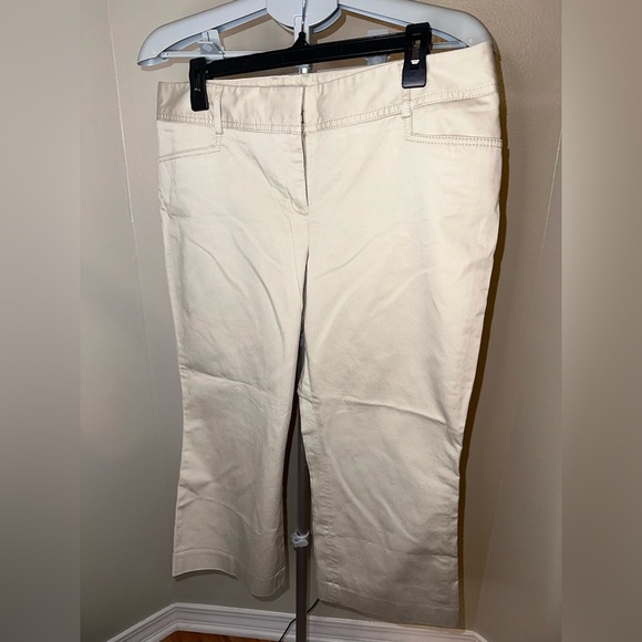 Express Women's Tan Flare Capri Pants - Picture 1 of 7